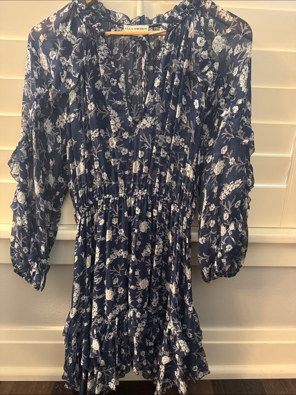 ULLA JOHNSON
Alissa ruffled floral-print silk-georgette mini dress
